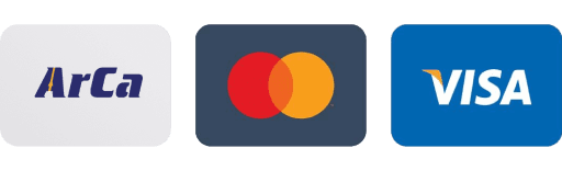 Payment methods: ArCa, Mastercard, Visa